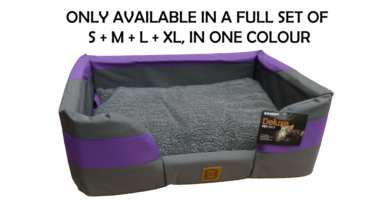 Rectangle Bed - dark grey/purple