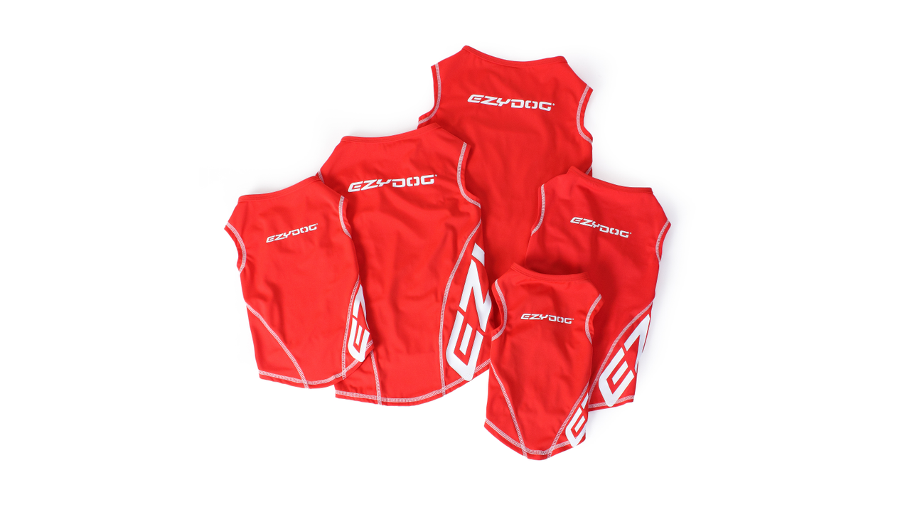 EzyDog Rashie 50+ UV Red-Multiple Sizes