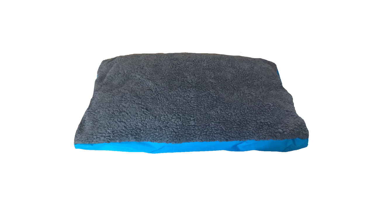Rectangle Bed - cyan blue/black