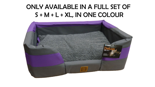 Rectangle Bed - dark grey/purple