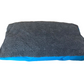 Rectangle Bed - cyan blue/black