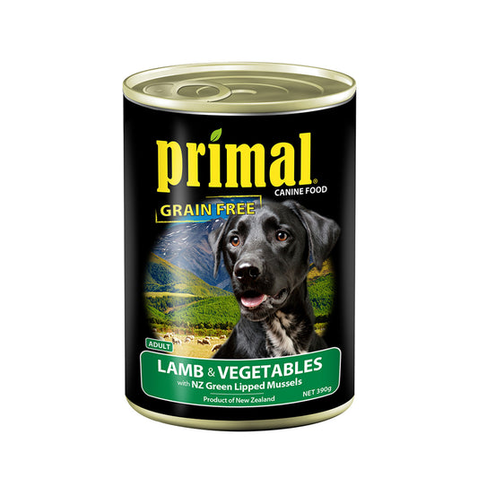 Primal Dog Food Lamb & Vegetable 390g Can Outer / 12